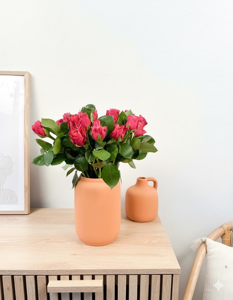 Fuchsiová ruža (20 stoniek)