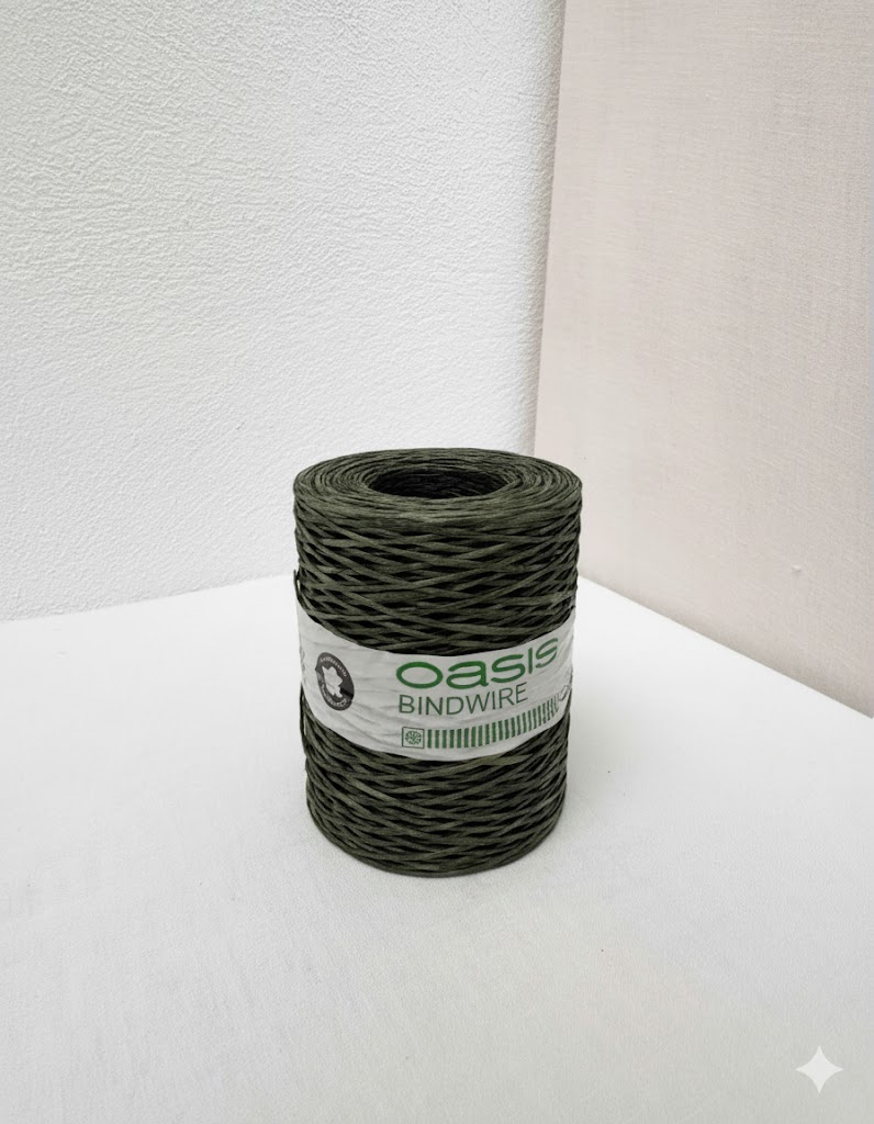 Zelený vystužený papierový drôt (200 m)