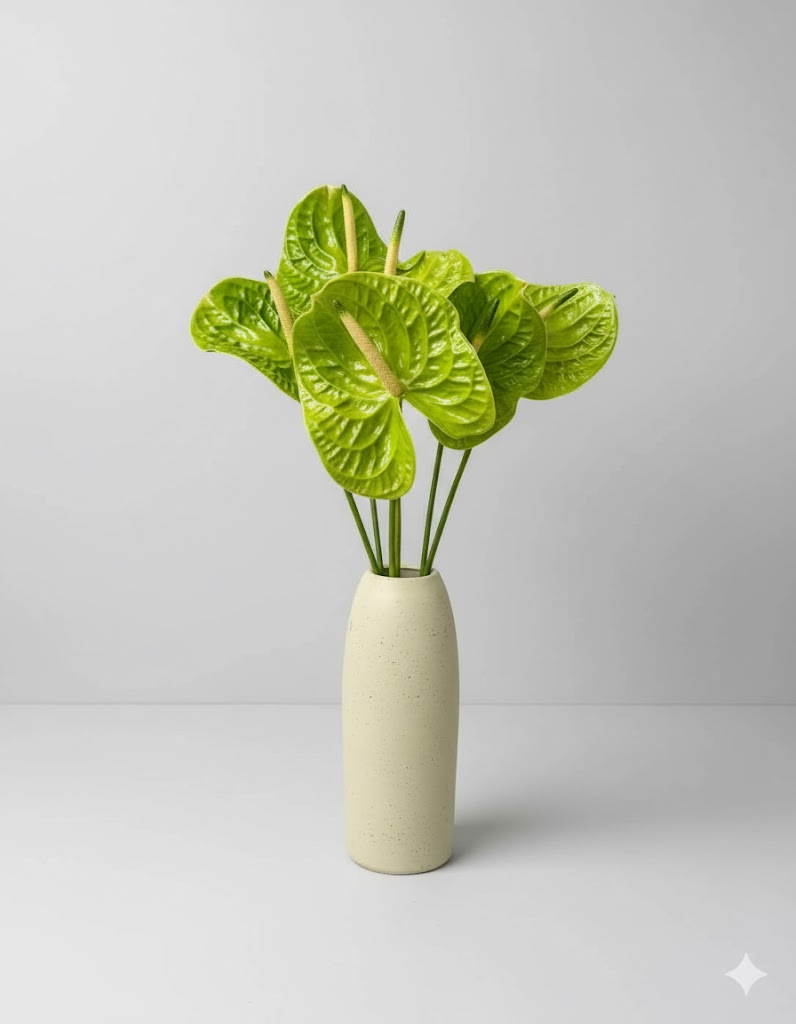 Zelená anthuria (6 stoniek)