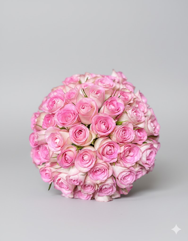 Kytica ružových ruží na mieru