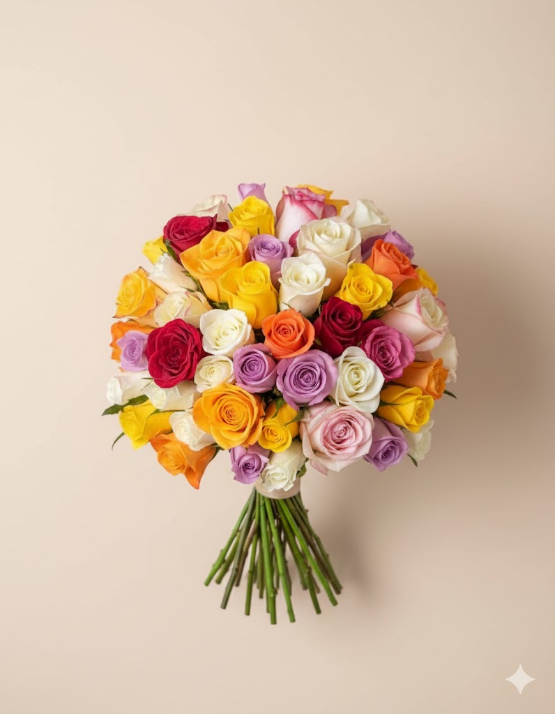 Kytica rôznych ruží vyrobená na mieru