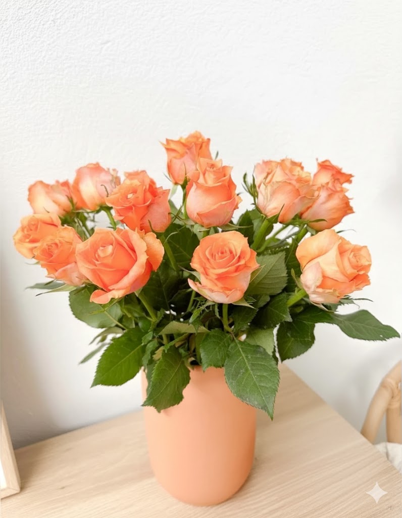 Oranžová ruža (20 stoniek)