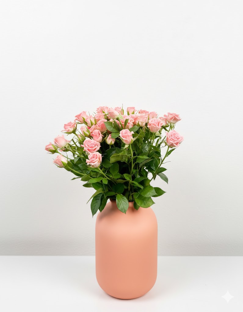 Ružová sprejová ruža (10 stoniek)