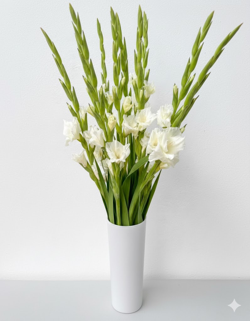 Biely mečík (10 stoniek)