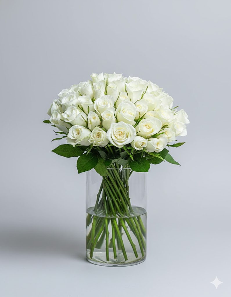 Kytica bielych ruží na mieru