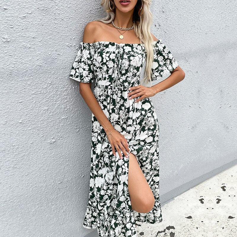 Fluid Floral Chic Maxi ruha