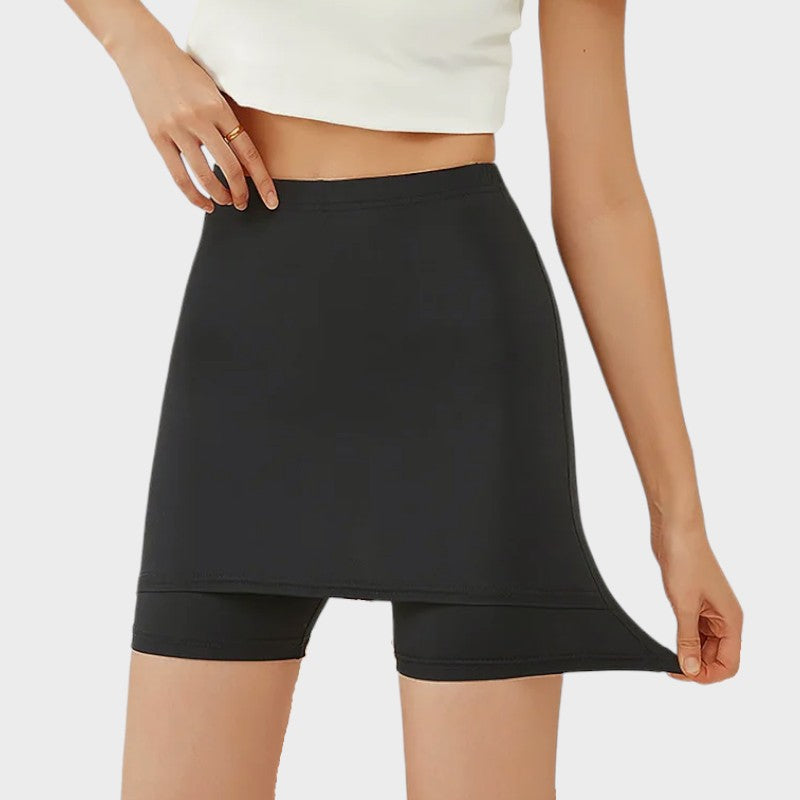 Zwarte korte rok-shorts voor vrouwen onder rok