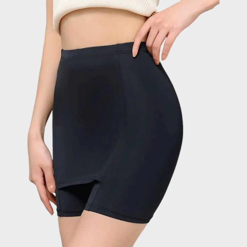 Zwarte korte rok-shorts voor vrouwen onder rok