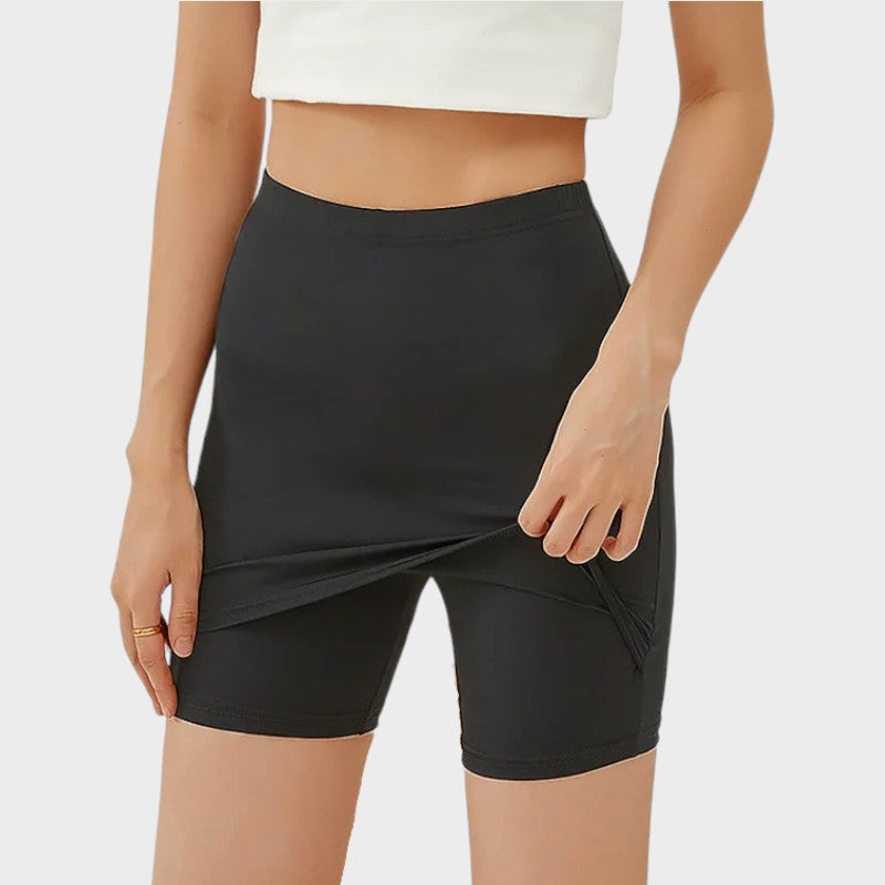 Zwarte korte rok-shorts voor vrouwen onder rok