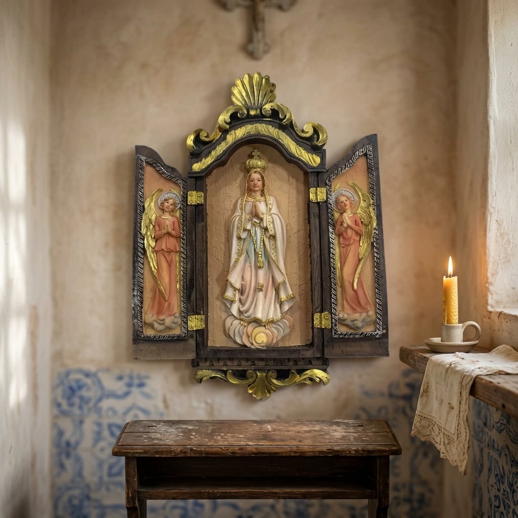 Blažena Djevica Marija Gospa Fatimska zidna pločica ukras za dom Blažena Djevica Marija Gospa Fatimska zidna pločica ukras za dom