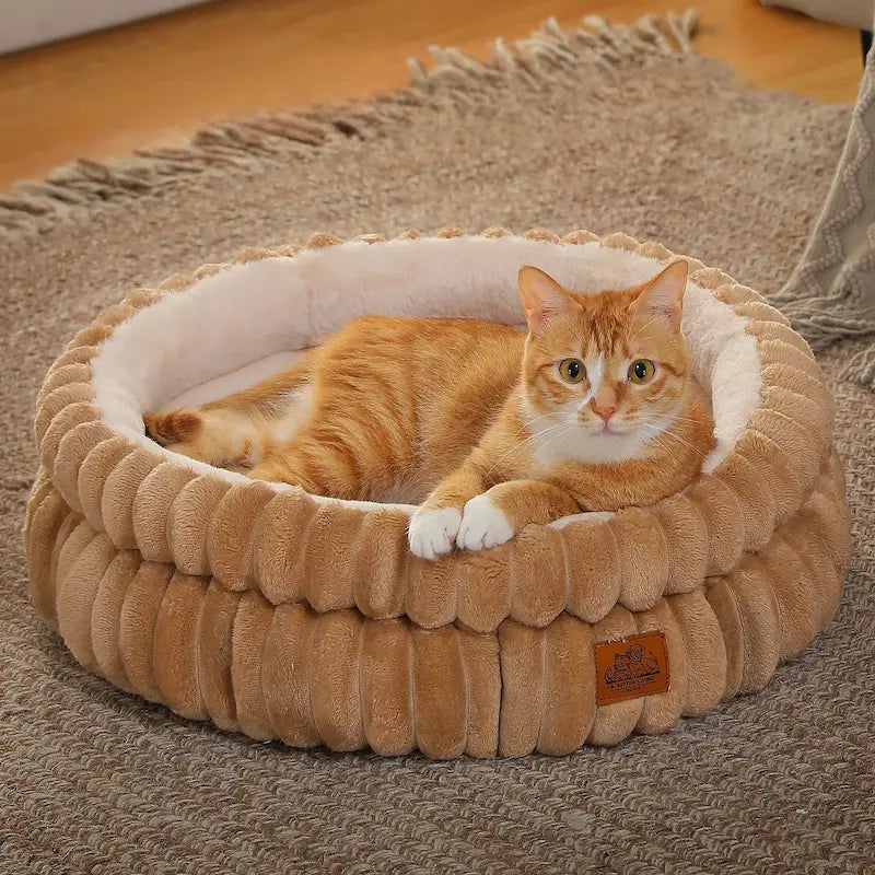 Bekväm rund kattkorg
