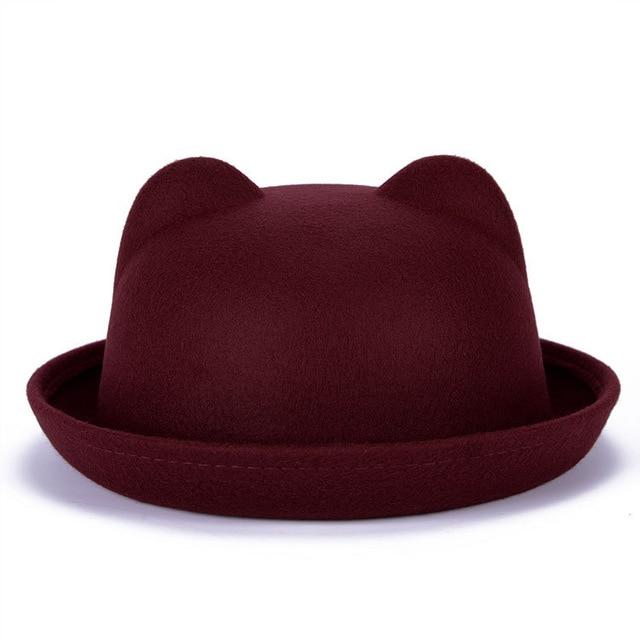 Katės ausys Fedora kepurė