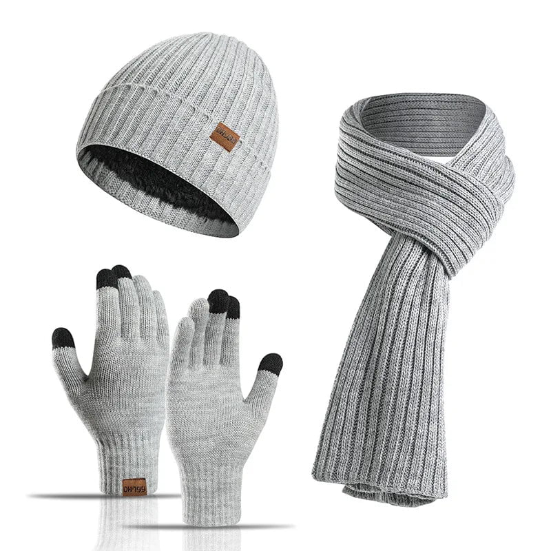 Unisex kepurės, šaliko ir pirštinių rinkinys