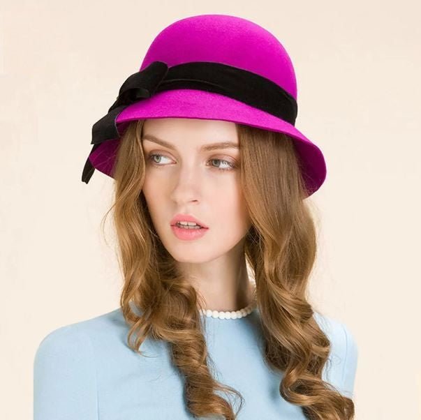 Elegantiška vilnonė cloche kepurė