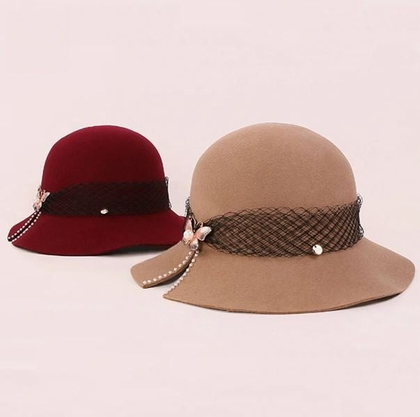 Žieminė vilnonė cloche kepurė
