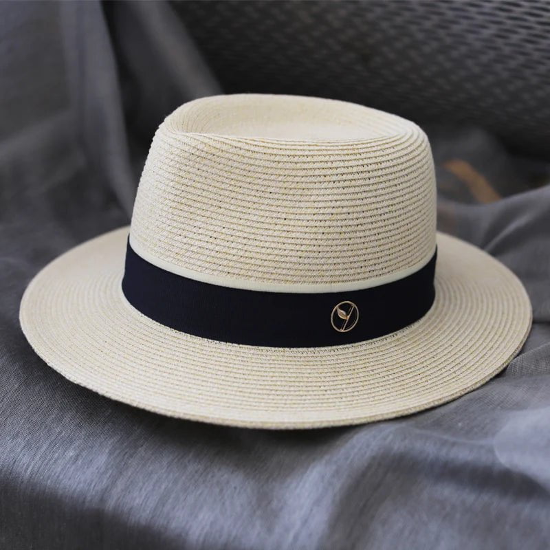 Fedora šiaudinė skrybėlė
