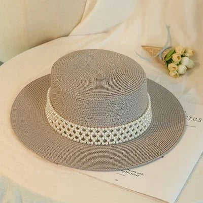 Elegantiška šiaudinė skrybėlė