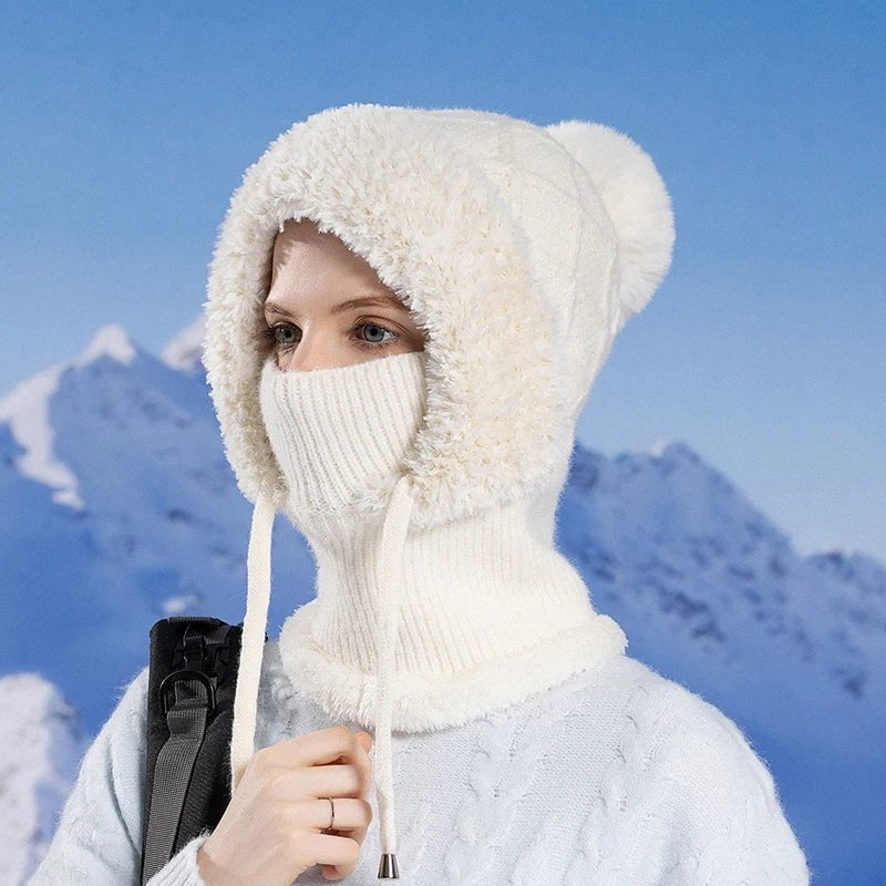 Moteriška balaklava su gobtuvu