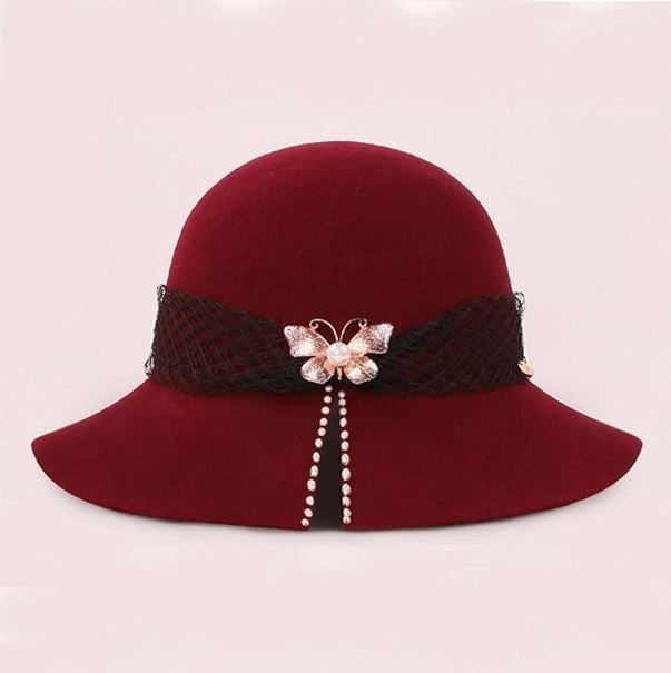 Žieminė vilnonė cloche kepurė