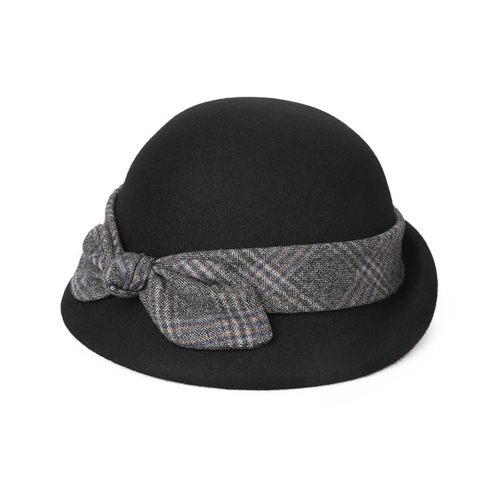 Vintažinė veltinio cloche kepurė