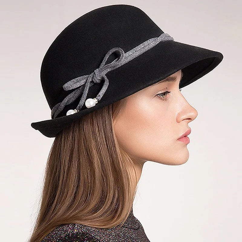 Šilta vilnonė cloche kepurė