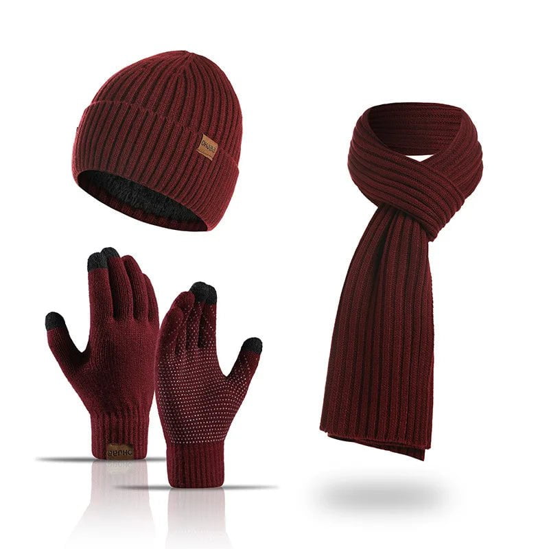 Unisex kepurės, šaliko ir pirštinių rinkinys