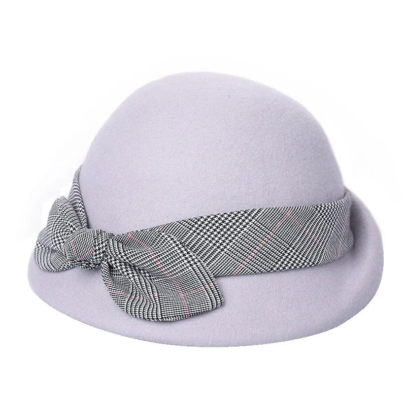 Vintažinė veltinio cloche kepurė