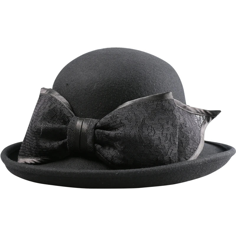 Neperšlampama veltinio cloche skrybėlė