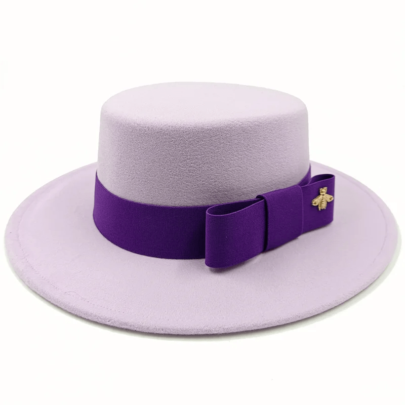 Fedora Chic vilnonė skrybėlė