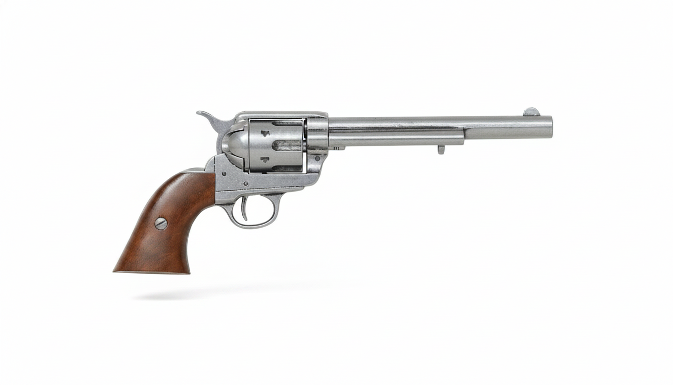 Колекционерски хромиран Colt 1873 Peacemaker SAA от Denix Колекционерски хромиран Colt 1873 Peacemaker SAA от Denix