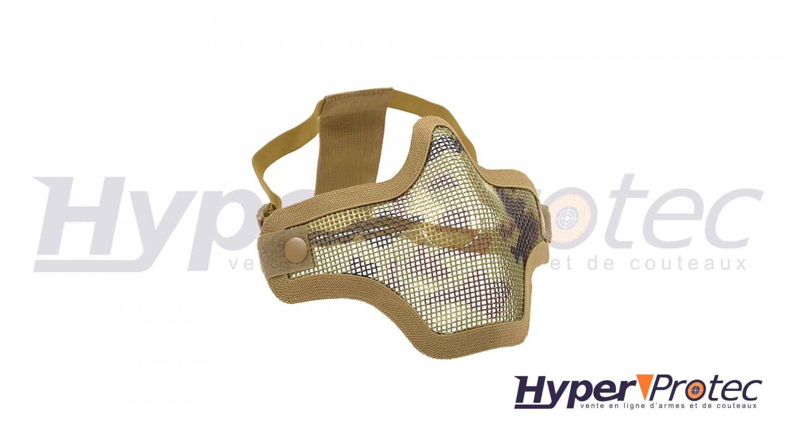 Mască cu grilaj Airsoft Ultimate Tactical camuflaj bej