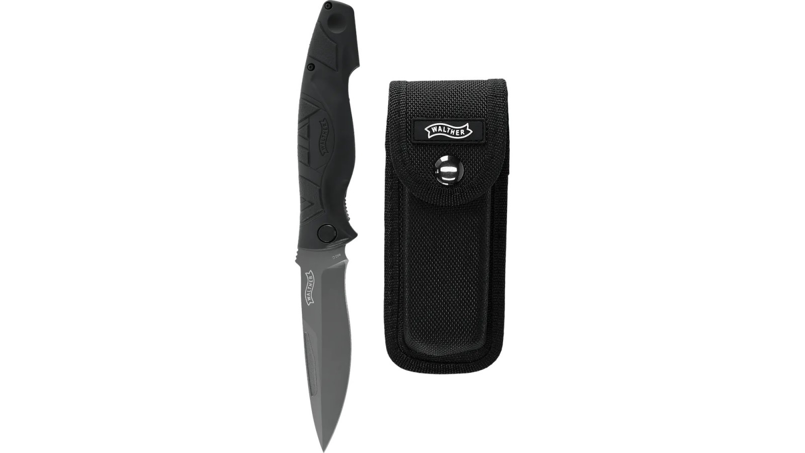 Cuțit pliant mare Walther TFK cu mâner ergonomic din material sintetic