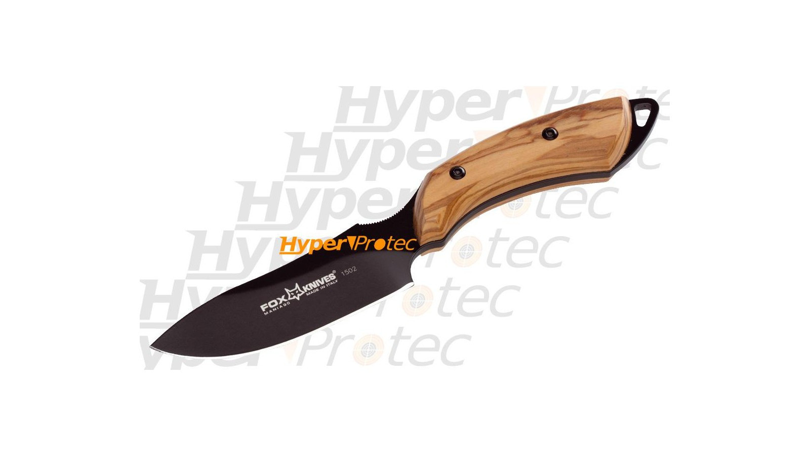 Черен нож Fox Knives с дръжка от маслиново дърво – острие 9 см Черен нож Fox Knives с дръжка от маслиново дърво – острие 9 см