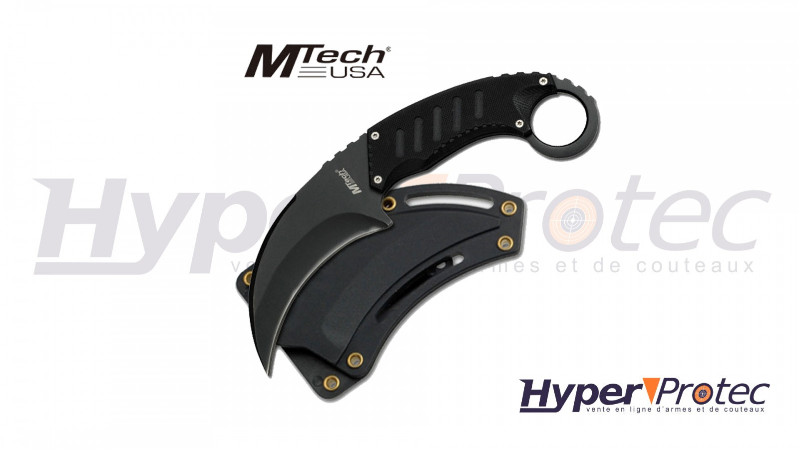 Карамбит с фиксирано острие Mtech USA с твърд калъф Карамбит с фиксирано острие Mtech USA с твърд калъф