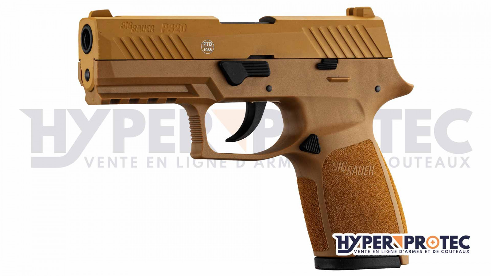 Комплект за самоотбрана с алармен пистолет SIG SAUER P320 в цвят каки