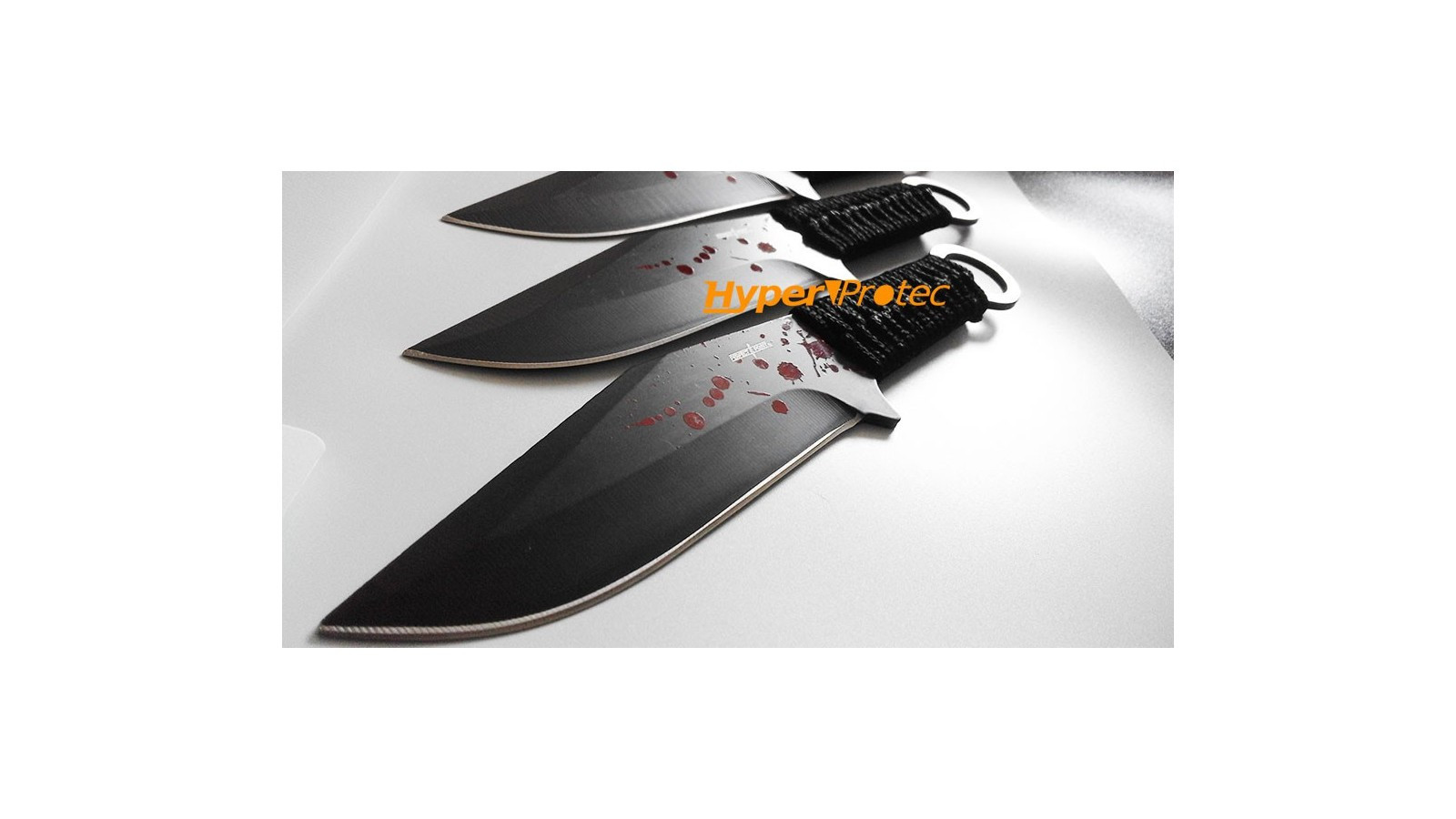 3 cuțite de aruncat Perfect Point Zombie Blood