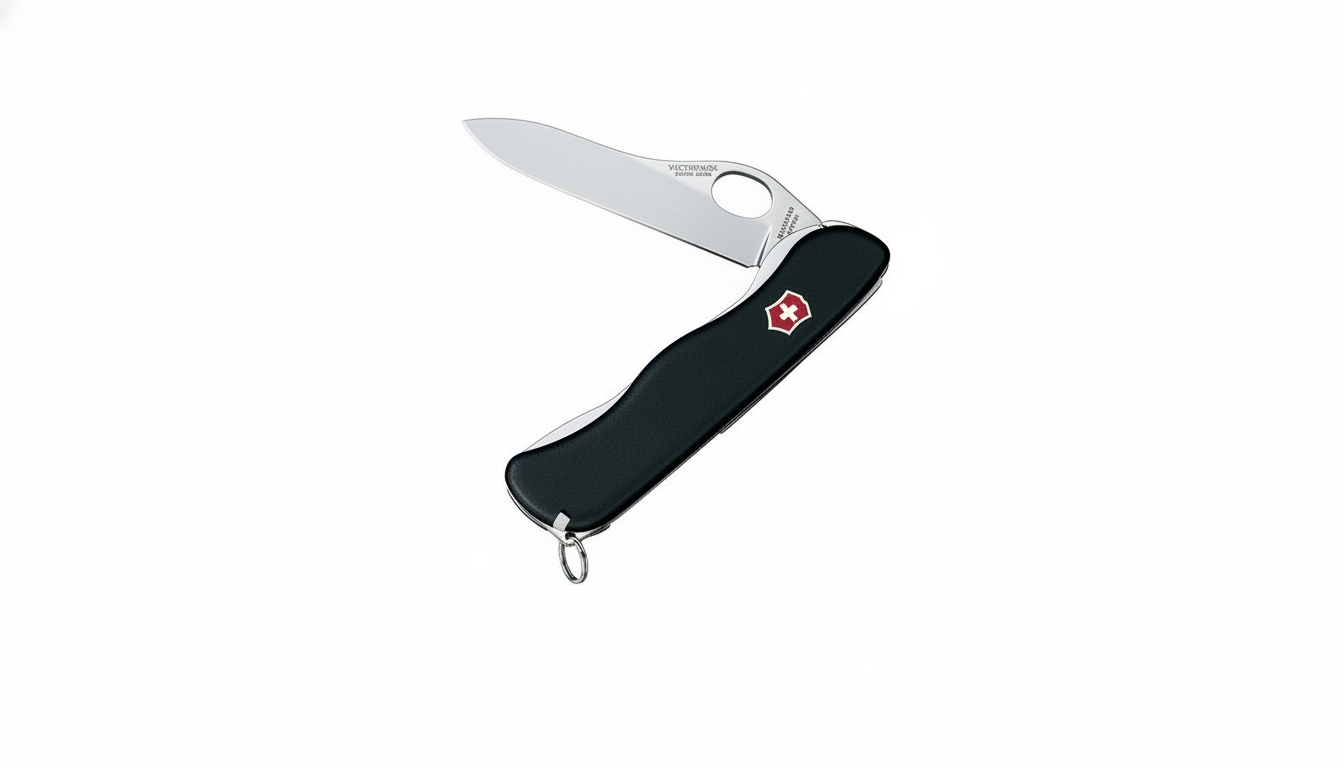 Cuțit elvețian Victorinox – Sentinel Black cu lamă netedă