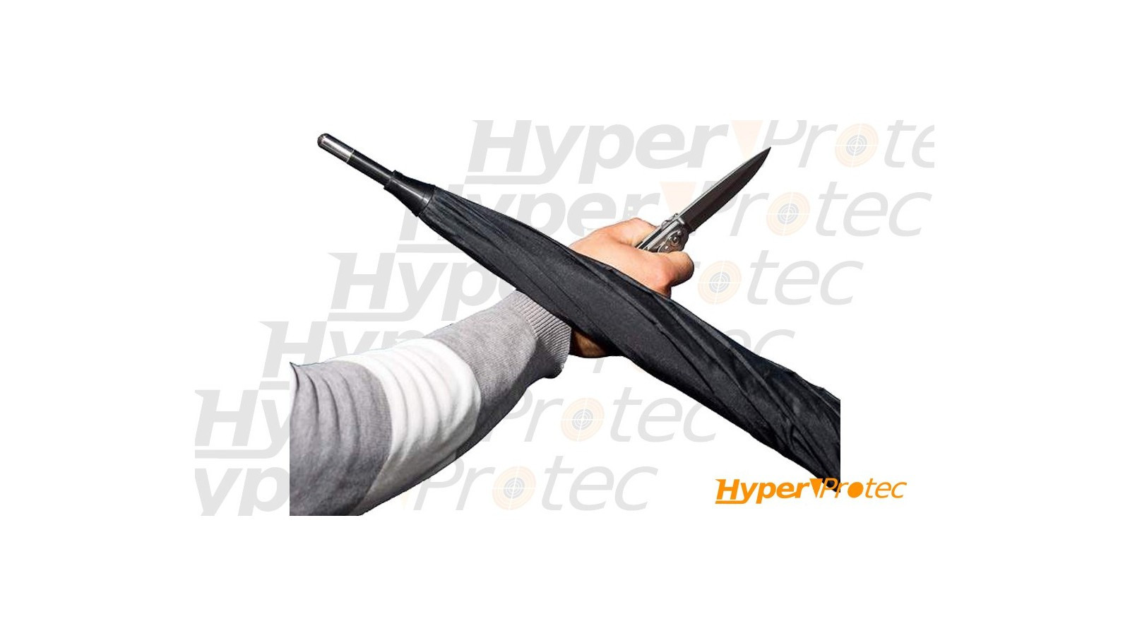 Нечуплив черен защитен чадър-палка