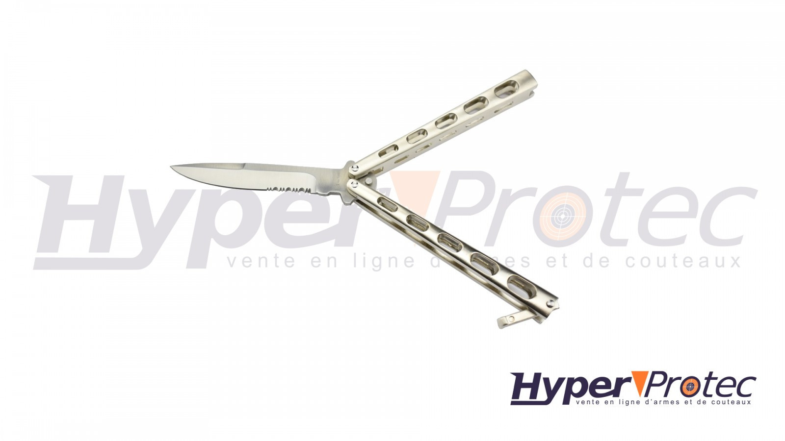 Cuțit fluture Max Knives cromat auriu