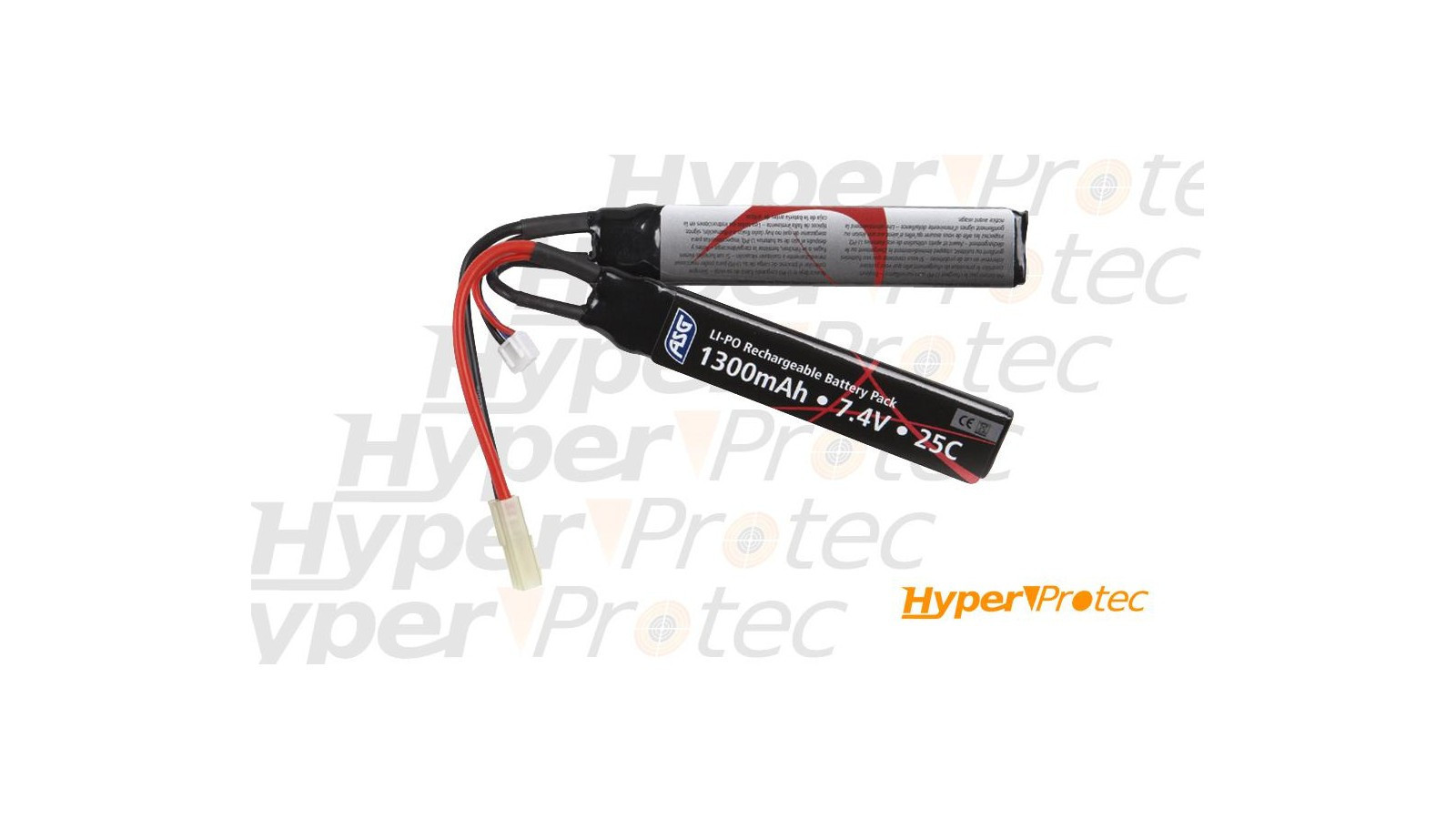 Li-Po батерия 7,4 V 1300 mAh за AEG реплики Li-Po батерия 7,4 V 1300 mAh за AEG реплики