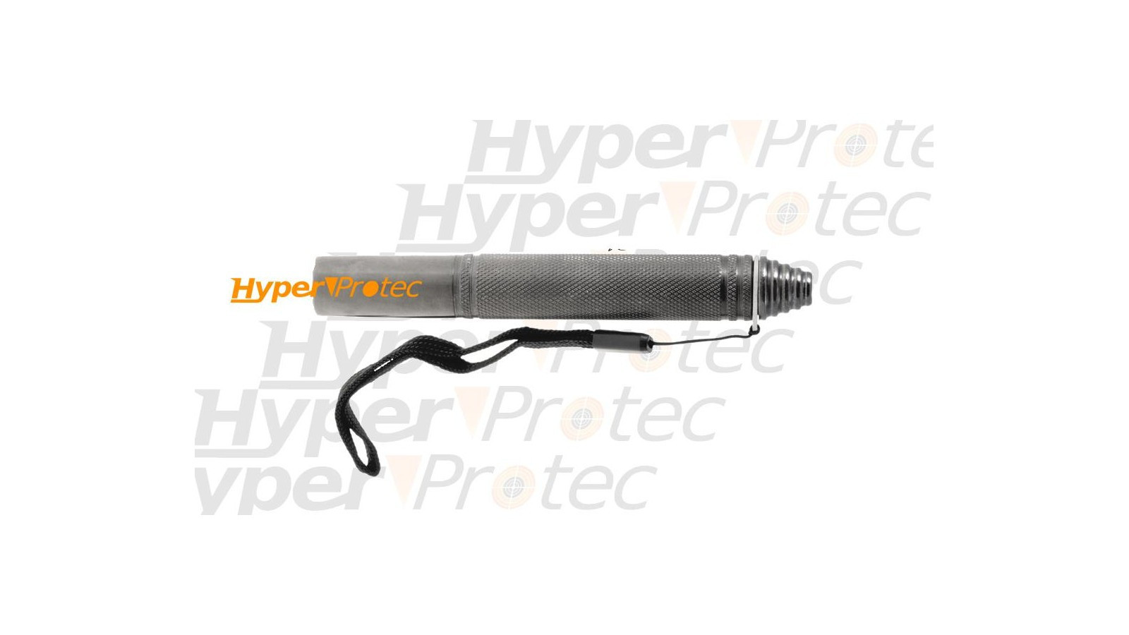 Baston discret de 32 cm, integral din metal, model Piranha, cu toc