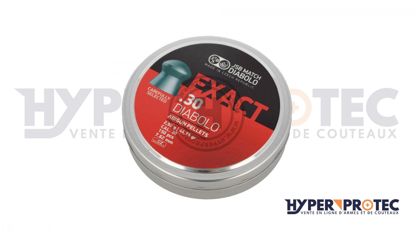 Gloanțe JSB Exact cu cap rotund de 7,62 mm (cal. 30) - 2,90 g