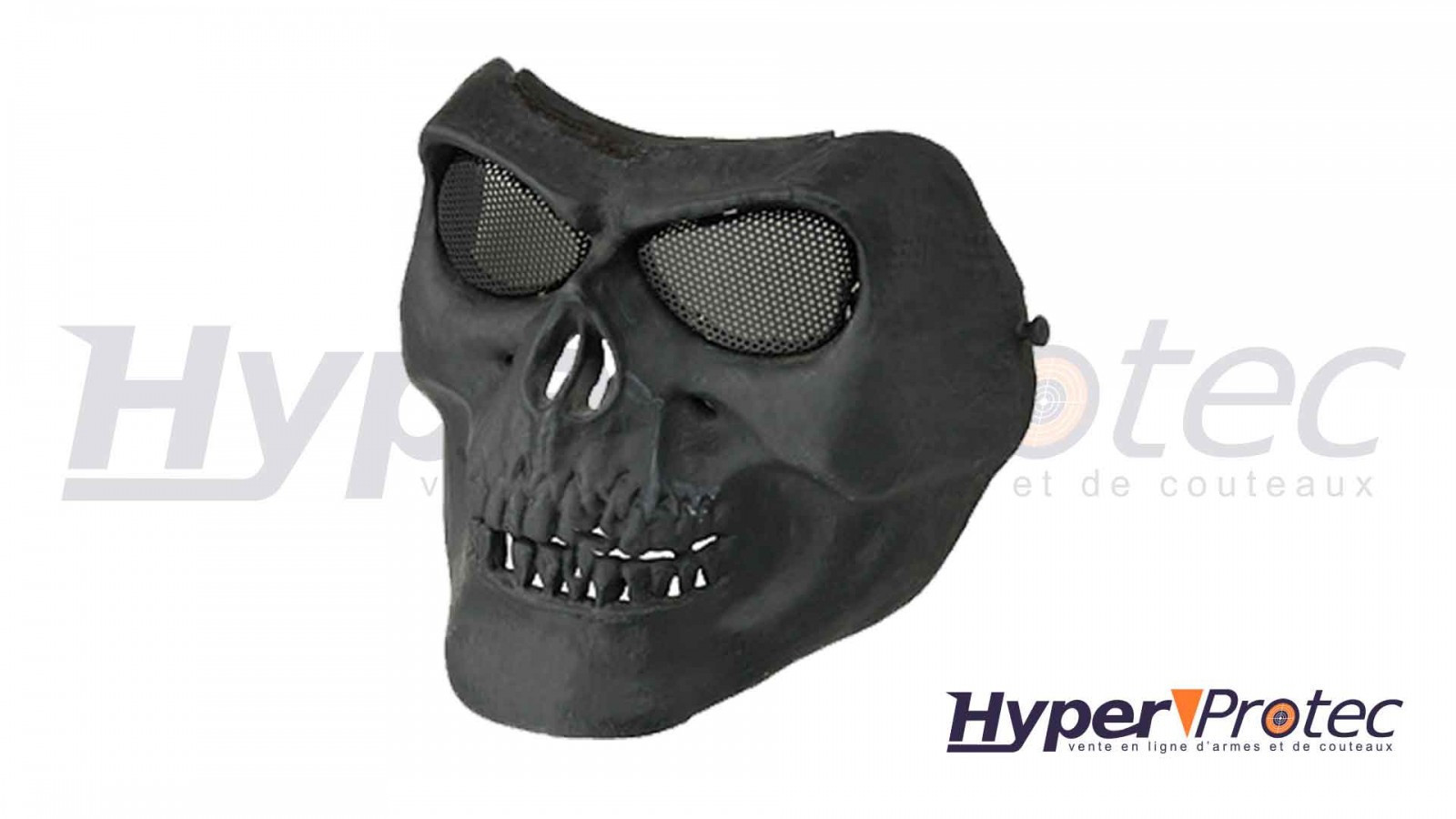 Mască Airsoft Ultimate Tactical în stil craniu – negru