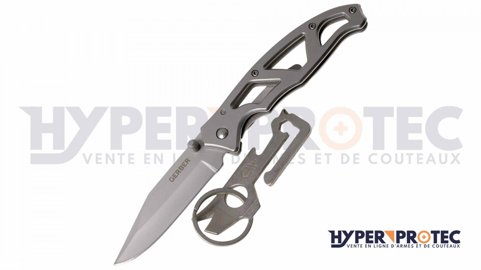 Cuțit de buzunar Gerber Paraframe + instrument chei Mullet