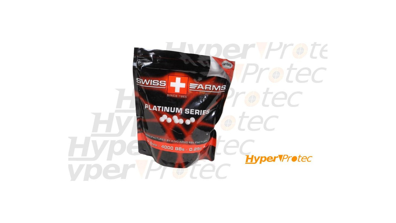 4000 de bile de 0,25 g platinium swiss arms