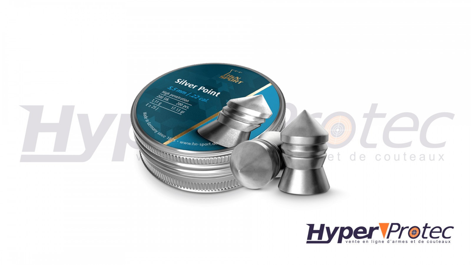 Олово 5,5 мм H&N Sport Silver Point Олово 5,5 мм H&N Sport Silver Point