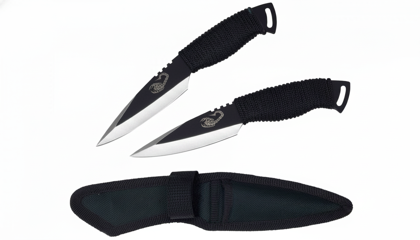 3 cuțite de aruncat negre – Linder