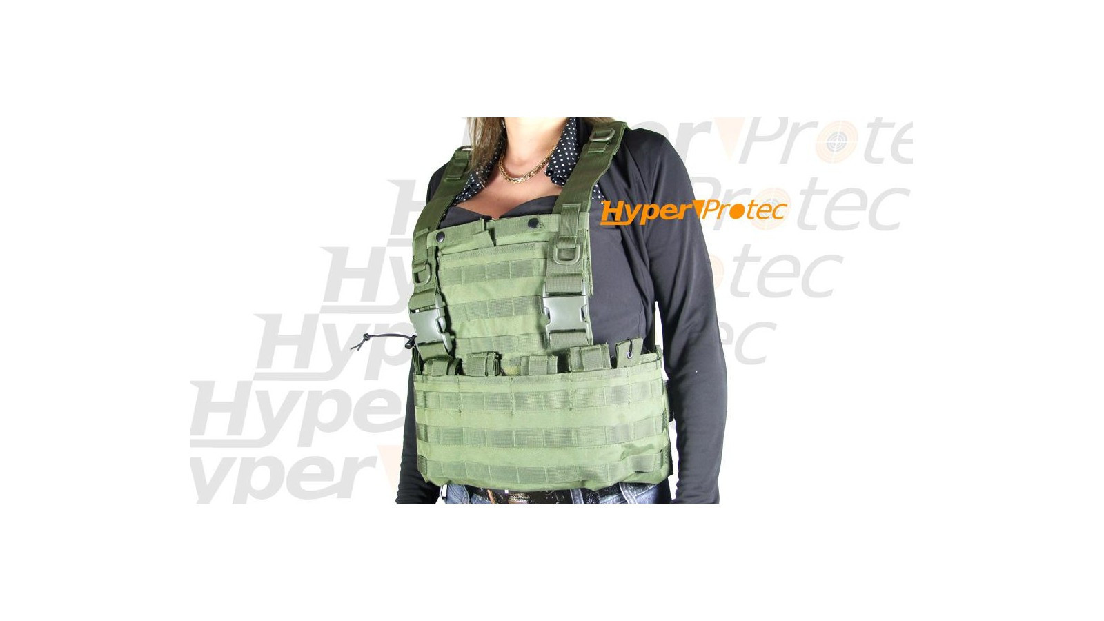 Тактическа жилетка Swiss Arms в зелен цвят, система MOLLE Ciras
