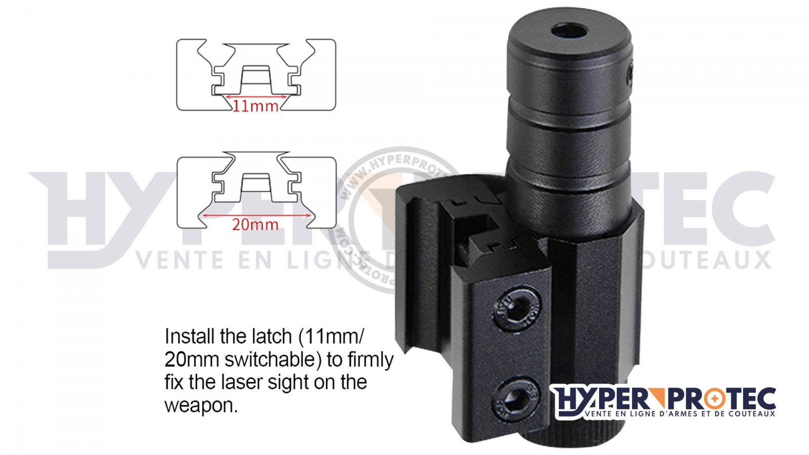 Micro laser pentru șină de 11 și 22 mm