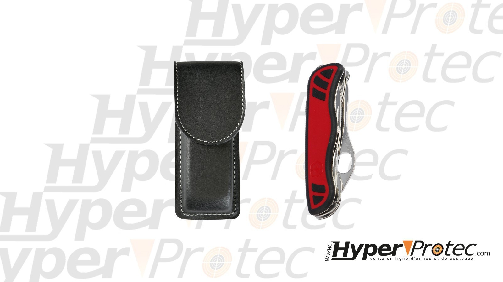 Sada švýcarského nože Victorinox Forester a černého koženého pouzdra Sada švýcarského nože Victorinox Forester a černého koženého pouzdra
